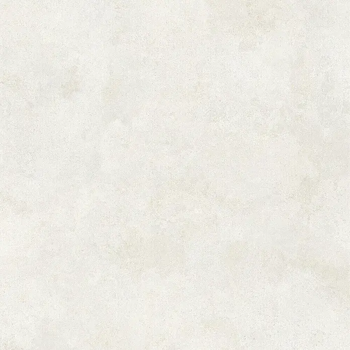Feinsteinzeug in weißer Betonoptik 120x120 - Italienische Fliesen -  - Helle beige, fein strukturierte Oberfläche, ähnlich Naturstein oder Beton.