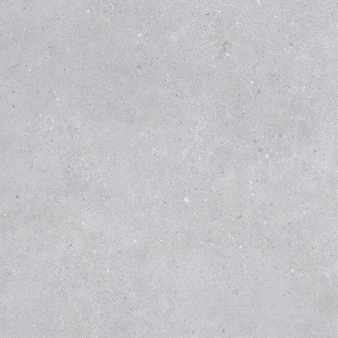 Feinsteinzeug in matter hellgrauer Betonoptik 80x80 - Italienische Fliesen -  - Hellgraue gesprenkelte Fliese, Beton- oder Terrazzo-Optik, ideal für strapazierfähige Boden- und Wandbeläge.
