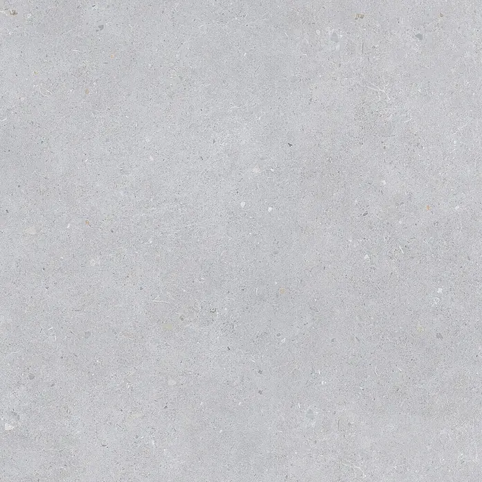Feinsteinzeug in matter hellgrauer Betonoptik 80x80 - Italienische Fliesen -  - Hellgraue gesprenkelte Naturstein- oder Betonoptikfliese, ideal für Böden oder Wände.