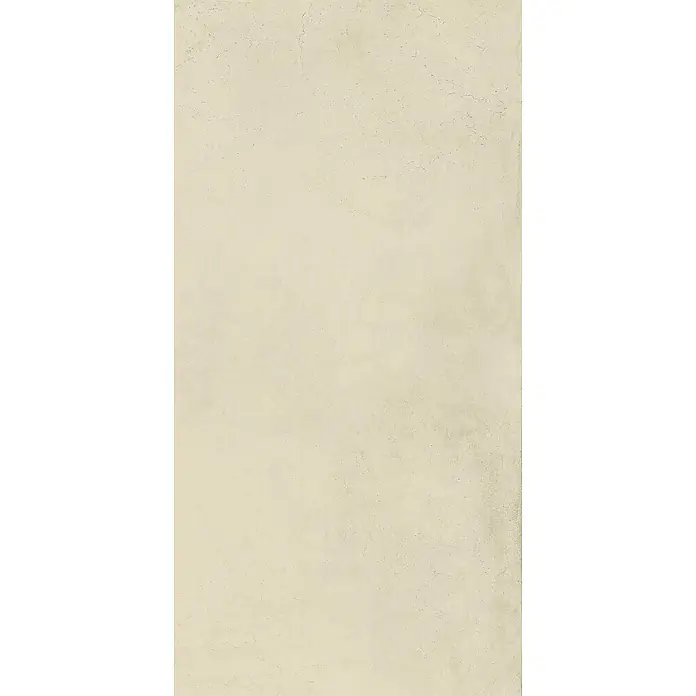 Feinsteinzeug in gewachster elfenbein Betonoptik 60x120 - Ital. Fliesen -  - Hellbeige strukturierte Oberfläche mit feinen Rissen, ähnlich Beton oder Putz.