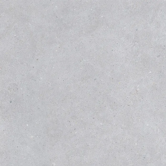 Feinsteinzeug in matter hellgrauer Betonoptik 80x80 - Italienische Fliesen -  - Hellgraue gesprenkelte Beton- oder Steinoberfläche.