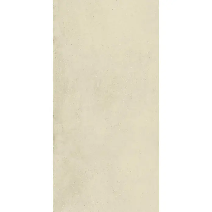 Feinsteinzeug in gewachster elfenbein Betonoptik 60x120 - Ital. Fliesen -  - Helle beige strukturierte Oberfläche mit feinen Unregelmäßigkeiten.