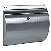 Portaferm Buzón de correo (135 x 375 x 330 mm, Acero inoxidable, Curvado)
