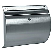 Portaferm Buzón de correo (135 x 375 x 330 mm, Acero inoxidable, Curvado)