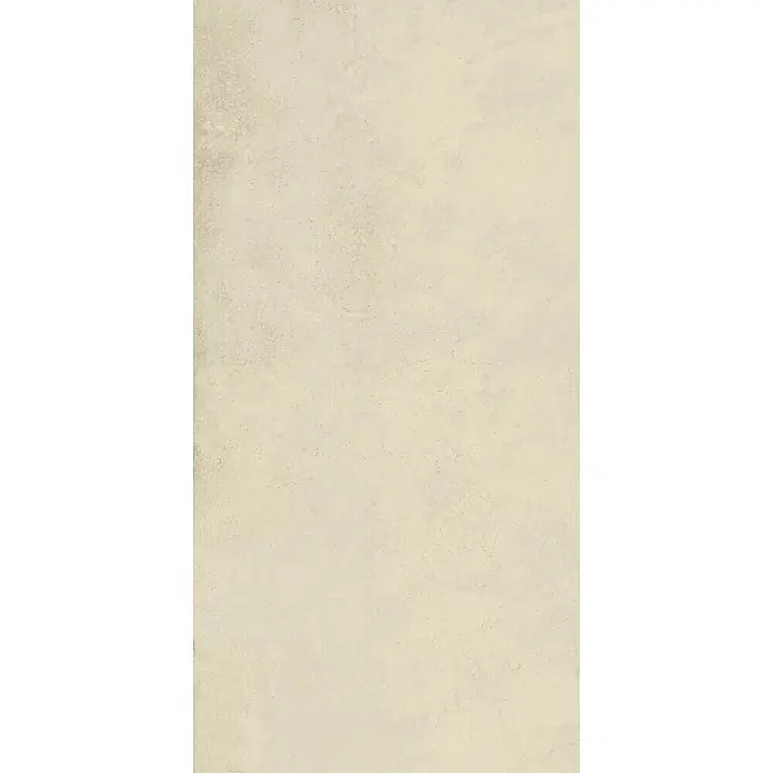 Feinsteinzeug in gewachster elfenbein Betonoptik 60x120 - Ital. Fliesen -  - Hellbeige, leicht strukturierte Oberfläche, die subtil an Beton oder Putz erinnert.