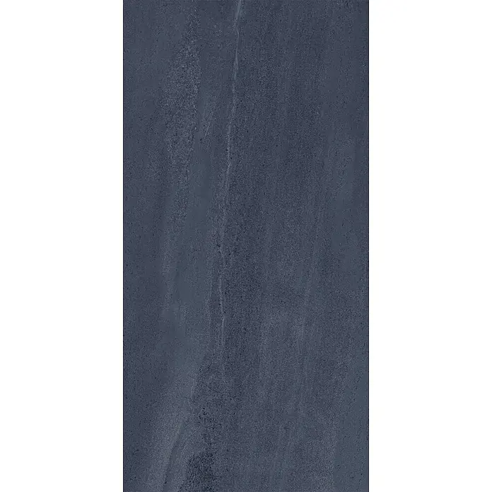 Feinsteinzeug in schwarzer Steinoptik 60x120 - Italienische Fliesen -  - Dunkelgraue, texturierte Oberfläche, ähnlich Stein oder Beton, mit subtilen helleren Streifen.