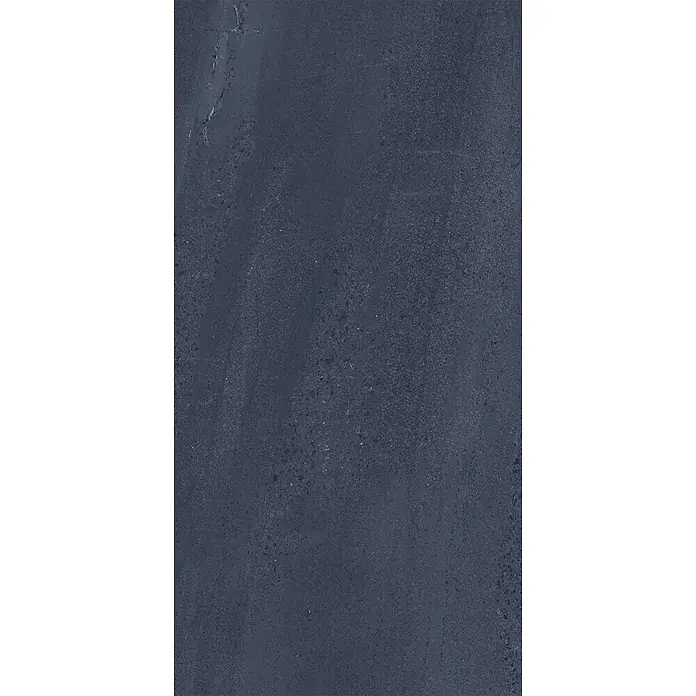 Feinsteinzeug in schwarzer Steinoptik 60x120 - Italienische Fliesen -  - Dunkelblaugraue, texturierte Steinoberfläche.