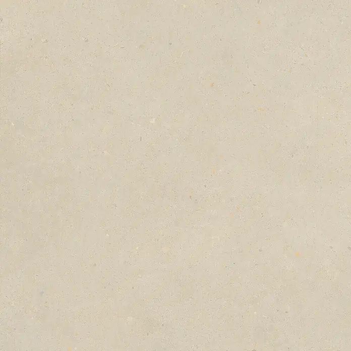 Feinsteinzeug in matter beiger Betonoptik 80x80 - Italienische Fliesen -  - Hellbeige gesprenkelte Steinstruktur, ideal für Boden- oder Wandbeläge.