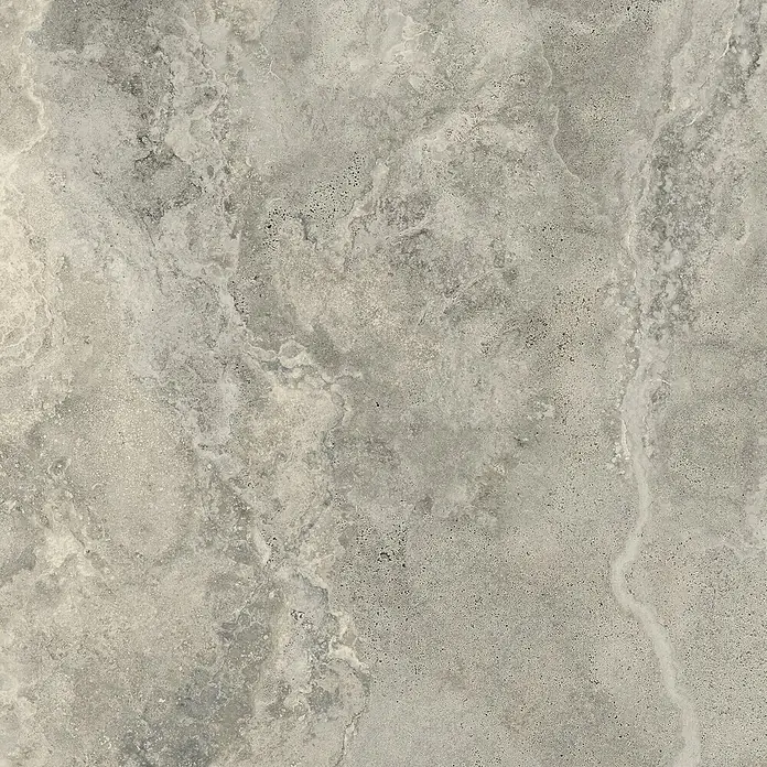 Design-Feinsteinzeug in Grau matter 120x120 - Italienische Fliesen -  - Strukturierte hellgraue Fliese mit gesprenkelter, verwitterter Optik für moderne Oberflächen.