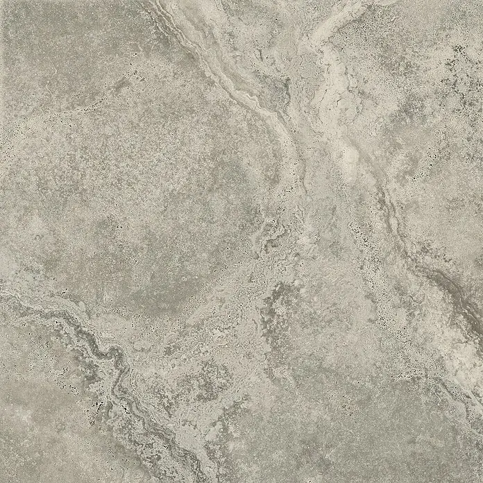 Design-Feinsteinzeug in Grau matter 120x120 - Italienische Fliesen -  - Hellgrau-beige Fliese in Steinoptik mit dezenter dunkler Äderung und texturierter Oberfläche.