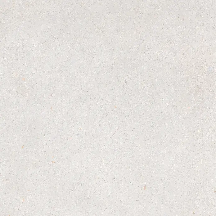 Feinsteinzeug in matter weißer Betonoptik 80x80 - Italienische Fliesen -  - Hellgraue gesprenkelte Oberfläche, ideal für moderne Boden- oder Wandverkleidungen.