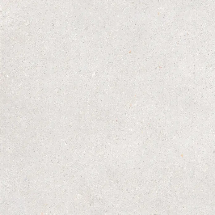 Feinsteinzeug in matter weißer Betonoptik 80x80 - Italienische Fliesen -  - Hellgraue gesprenkelte Fliese, ideal für moderne Boden- oder Wandbeläge.