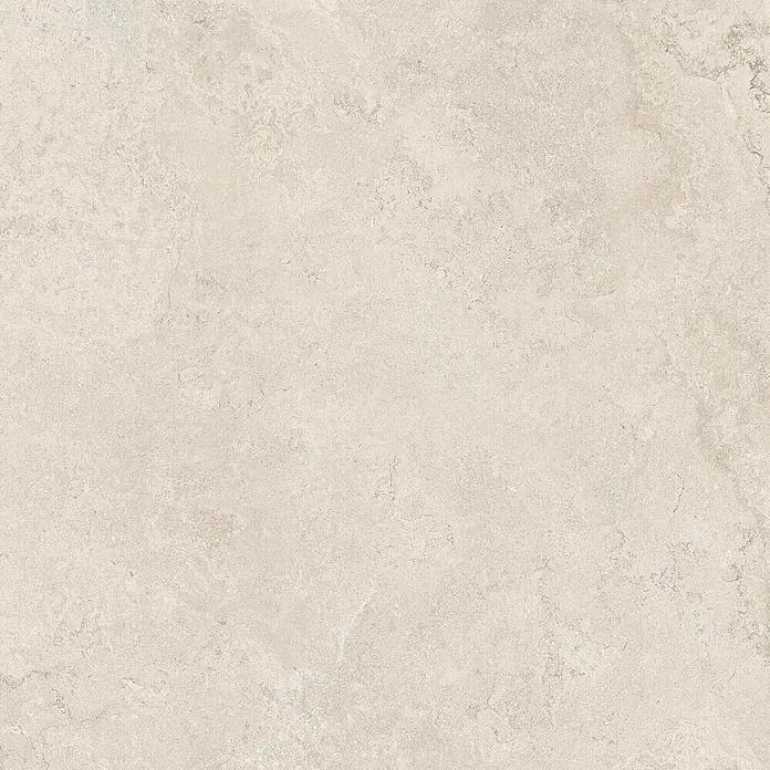 Feinsteinzeug in elfenbein natürlicher Steinoptik 120x120 - Ital. Fliesen -  - Helle beige Natursteinfliese mit subtiler, melierter Textur.