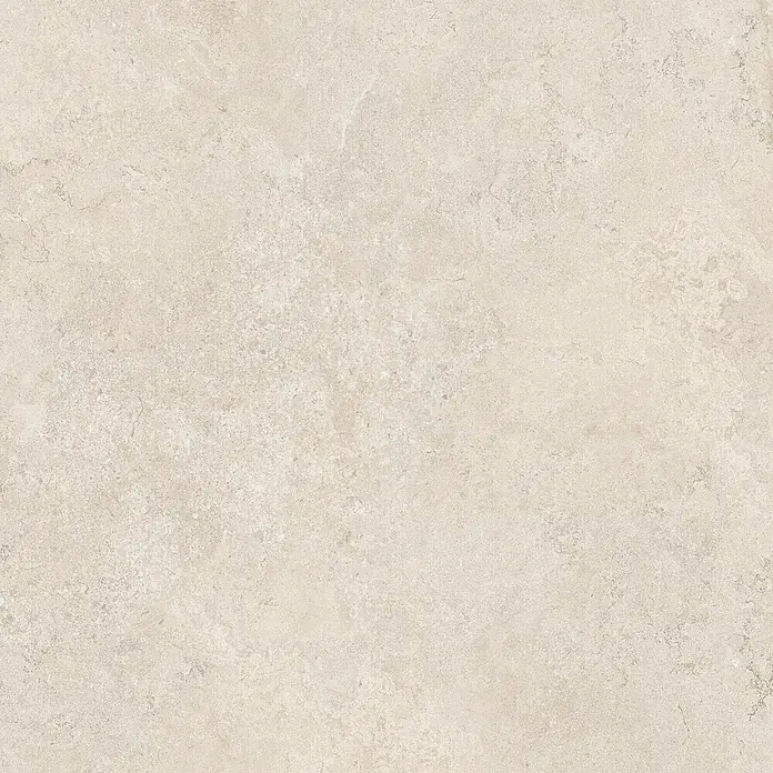 Feinsteinzeug in elfenbein natürlicher Steinoptik 120x120 - Ital. Fliesen -  - Helle beige Texturfliese mit subtilen steinartigen Variationen.