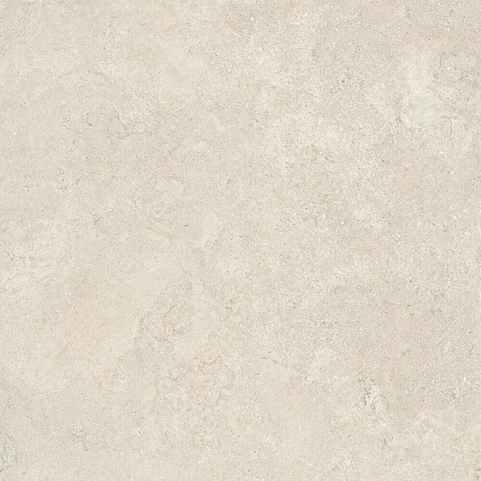 Feinsteinzeug in elfenbein natürlicher Steinoptik 120x120 - Ital. Fliesen -  - Helle beige, matte Natursteinoptik Fliese für Boden oder Wand.