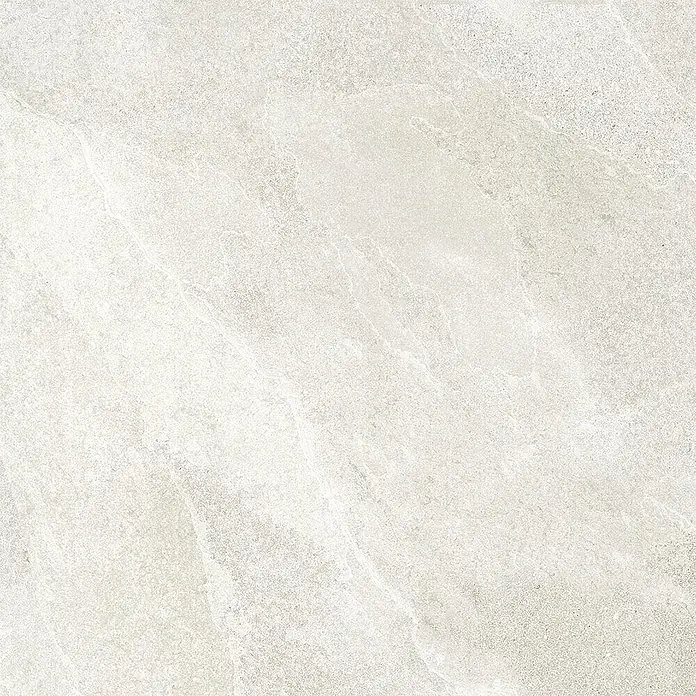Feinsteinzeug in weißer Steinoptik 60x60, 20 mm, rutschhemmend -  - Hellgraue Natursteintextur mit feinen weißen Äderungen und Sprenkeln, ideal für moderne Oberflächen.