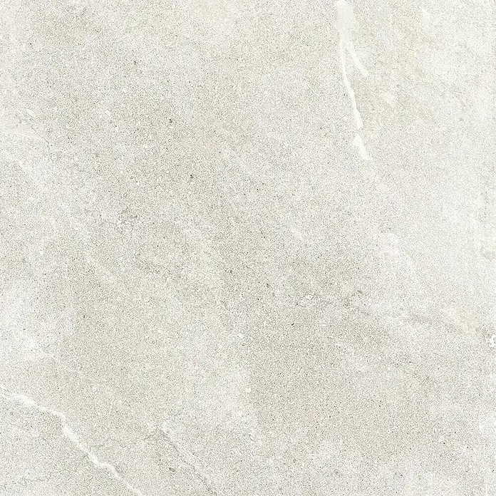 Feinsteinzeug in weißer Steinoptik 60x60, 20 mm, rutschhemmend -  - Hellbeige Feinsteinzeugfliese in Steinoptik mit leichter Maserung, für Boden oder Wand.