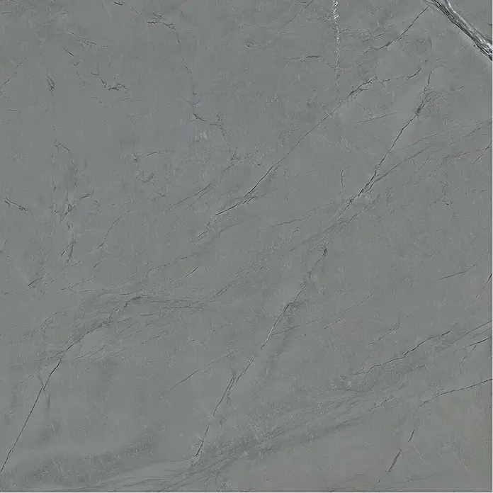 Design-Feinsteinzeug anthrazitfarbener matter 120x120 - Ital. Fliesen -  - Graue Marmorfliese mit feiner natürlicher Äderung, ideal für modernes Interieur.