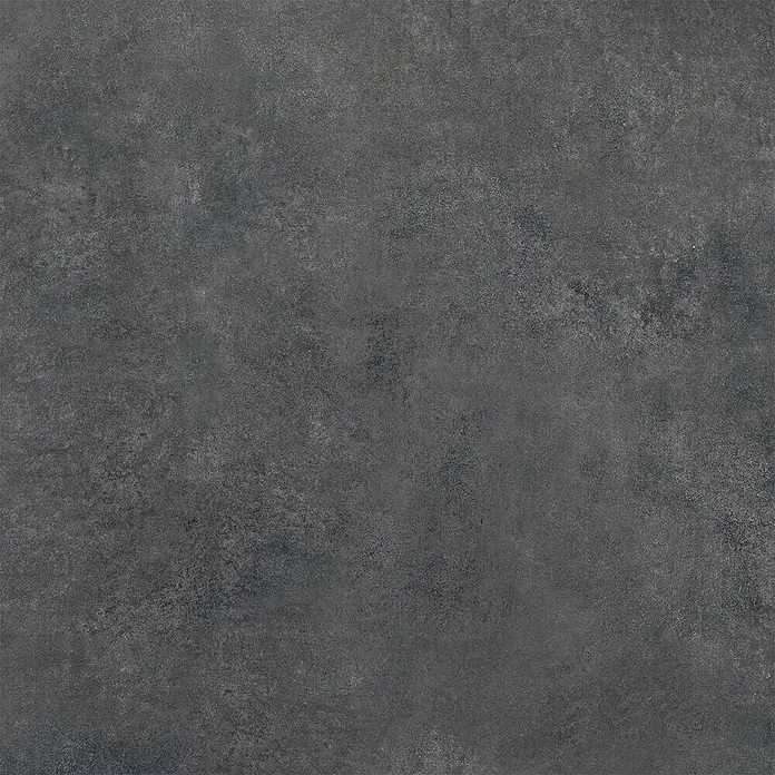 Feinsteinzeug in moderner schwarzer Betonoptik 80x80 - Italienische Fliesen -  - Dunkelgraue, texturierte Materialoberfläche, ähnlich Beton oder Stein.