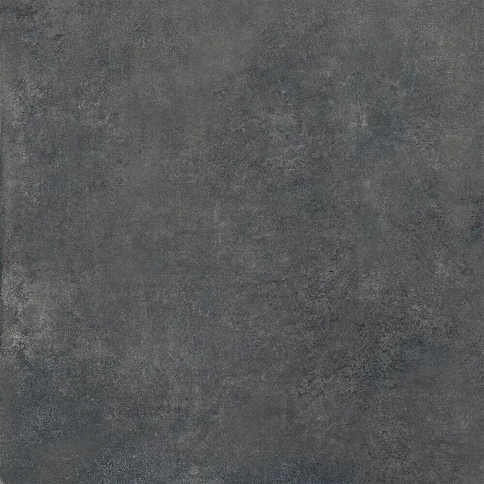 Feinsteinzeug in moderner schwarzer Betonoptik 80x80 - Italienische Fliesen -  - Dunkelgraue, strukturierte Fliese in Steinoptik.