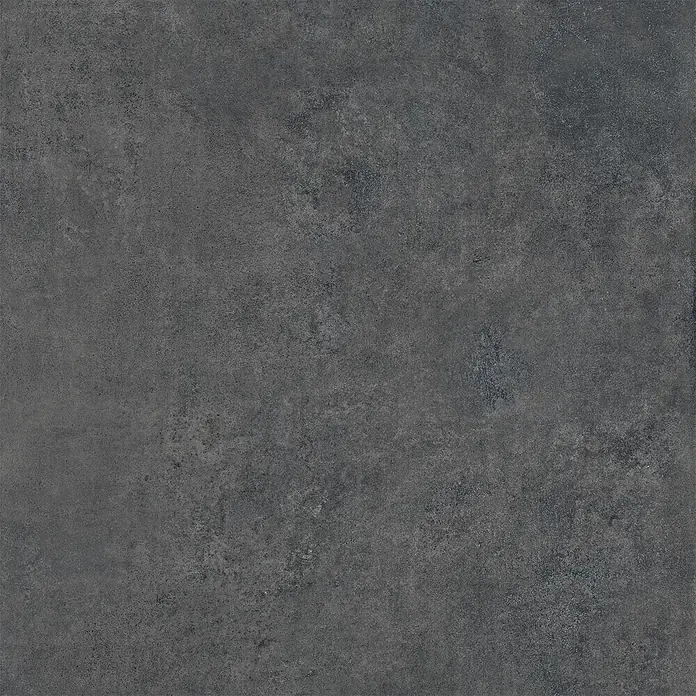 Feinsteinzeug in moderner schwarzer Betonoptik 80x80 - Italienische Fliesen -  - Matte dunkelgraue Fliese mit subtiler, betonähnlicher Textur.