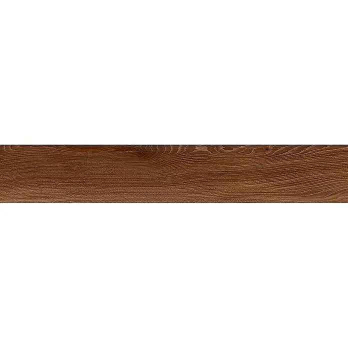 Feinsteinzeug in brauner Holzoptik 20x120 - Italienische Fliesen -  - Dunkelbraune Holzoberfläche mit deutlicher, natürlicher Maserung.