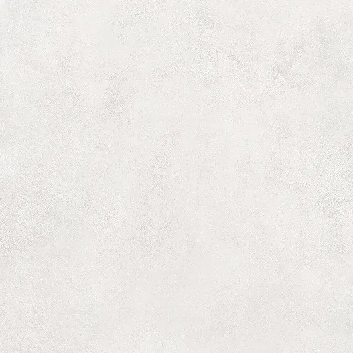 Feinsteinzeug in moderner weißer Betonoptik 60x60 - Italienische Fliesen -  - Hellgraue gesprenkelte Oberflächentextur.
