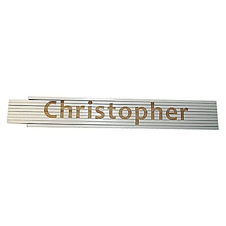 Zollstock (Aufdruck: Christopher, 2 m)