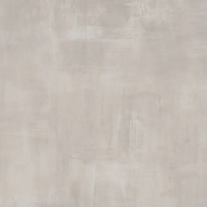 Feinsteinzeug in gebürsteter grauer Betonoptik 80x80 - Italienische Fliesen -  - Hellgraue Beton- oder Putztextur mit subtilen Variationen und Pinselstrichen.