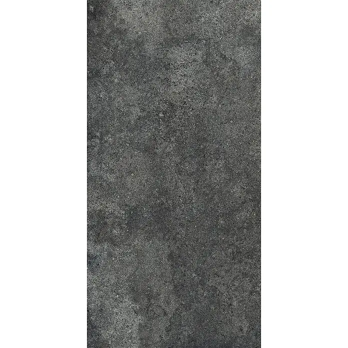 Feinsteinzeug in Pure schwarzer Steinoptik 60x120 - Italienische Fliesen -  - Dunkelgraue, raue, gesprenkelte Textur, ähnlich Beton oder Stein.