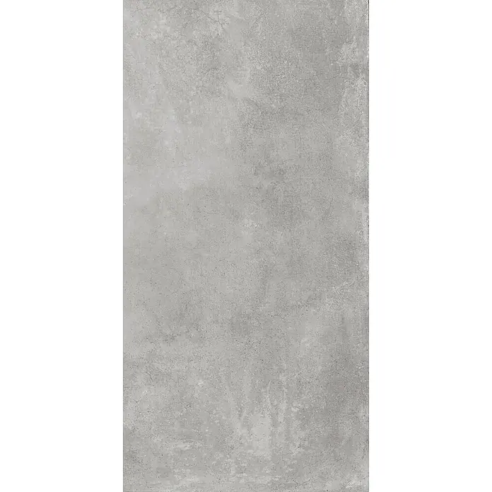 Feinsteinzeug in gewachster Rauch Betonoptik 60x120 - Italienische Fliesen -  - Hellgraue Betonoptik mit feiner Textur, Rissen und nuancierter Schattierung.