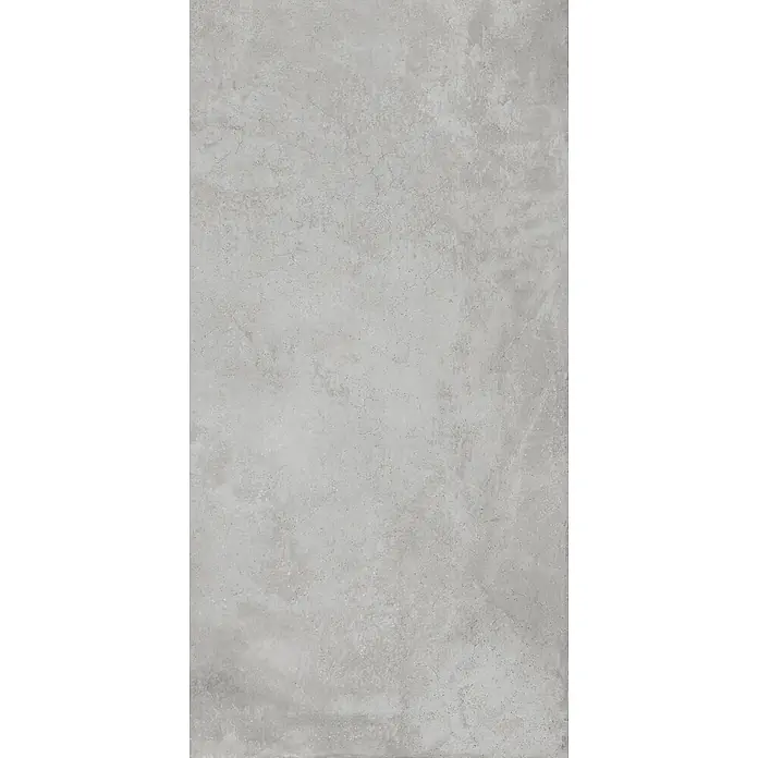 Feinsteinzeug in gewachster Rauch Betonoptik 60x120 - Italienische Fliesen -  - Hellgraue Fliese in Betonoptik mit feiner Textur und leichten Rissen.
