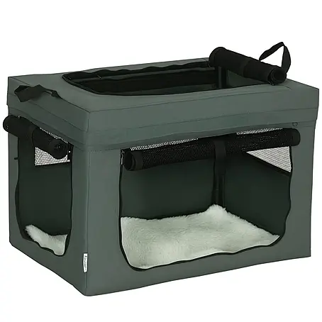 PawHut Hundetasche Grau 60L x 42B x 42H cm