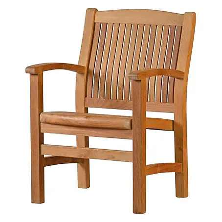 Teak Gartensessel Massivholz Sessel wetterfest für Garten Terrasse & Balkon