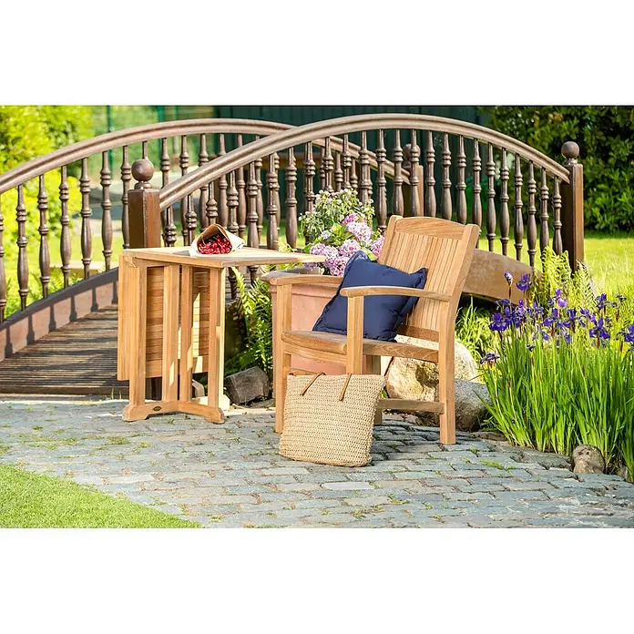 Teak Gartensessel Massivholz Sessel wetterfest für Garten Terrasse & Balkon online kaufen bei BAUHAUS
