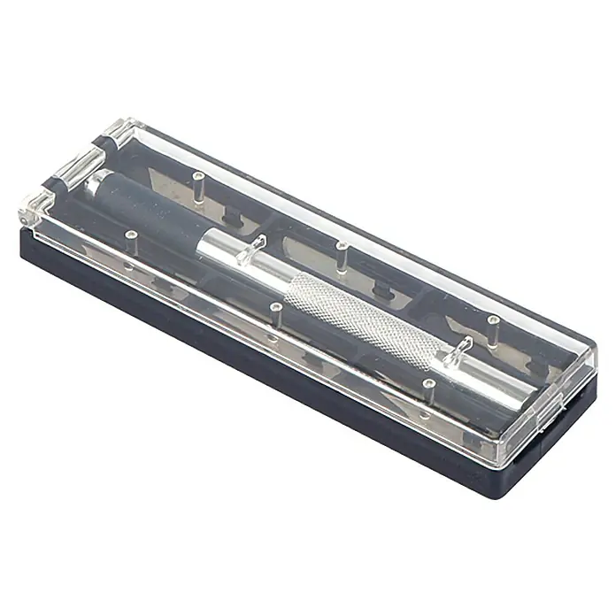 Wisent Präzisionsmesser PM 7 - 7 -tlg. - Ein Präzisions-Stiftenklöppel in einer transparenten Kunststoffbox, ideal für feine Handwerksarbeiten und Modellbau.