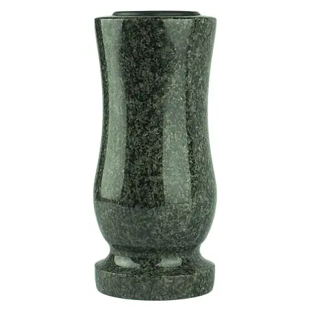 Grabvase Taille-medium, ØxH: 12x25 cm, Granit, Nero Impala, Schwarz-Grau
