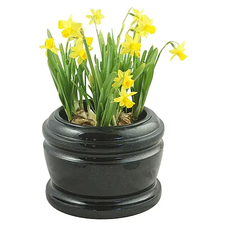 Grabschale Exclusiv, ØxH: 24x15 cm, Granit, Schwedisch Black, Schwarz