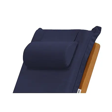 Nackenkissen Rolle blau für Sonnenliege waschbar und perfekte Verarbeitung