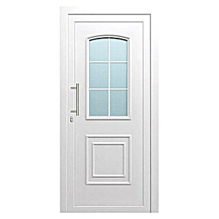 Solid Elements Haustür KT-02 (100 x 210 cm, DIN Anschlag: Links, Weiß)