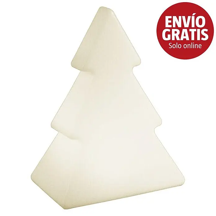 New Garden Árbol de Navidad de LEDs Pinus - Para exterior, 160 cm, 1 ud., Color de luz: Blanco neutro, Funcionamiento en red - Lámpara blanca con forma de árbol de Navidad, apagada.