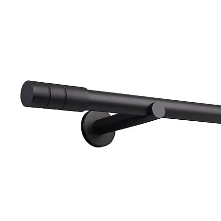 Gardinenstangen-Set Länge 600cm Style Metall Zylinder Schwarz