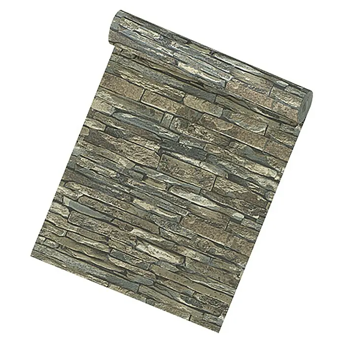 A.S. Création Vliestapete SteinNatur, Steinoptik, 10,05 x 0,53 m - Steinmauer-Tapete: Eine Rolle dekorativer Tapete mit einem realistischen Steinmauer-Muster für eine rustikale Wandgestaltung.