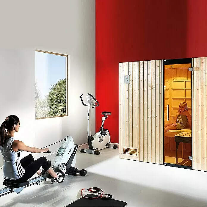 Weka Infrarotkabine Svea Relax - 3.336 W, Therm-Flächenstrahler, 121 x 212 x 199 cm - Stimmungsaufnahme