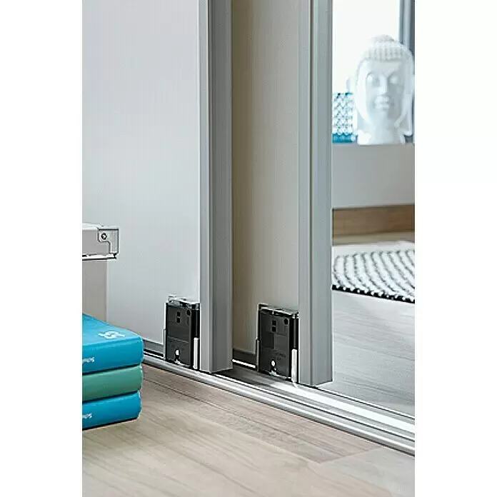 Optimum Schiebetür-Bau-Set - Weiß/Grau, 120 x 250 cm