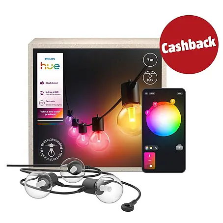 Philips Hue LED-Lichterkette Festavia Globe