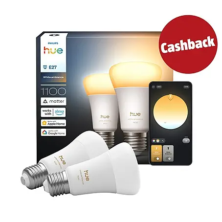 Philips Hue Smart-LED-Lampen-Set White 1100 matter