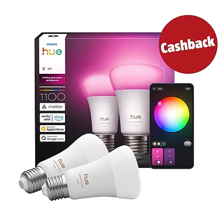 Philips Hue Smart-LED-Lampen-Set White and Color 1100 matter