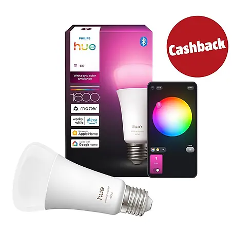 Philips Hue Smart-LED-Lampe White and Color 1600 matter