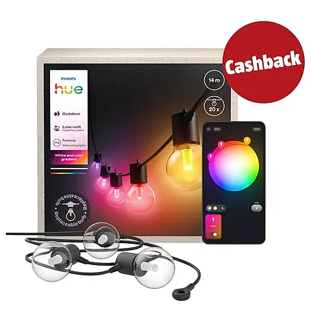 Philips Hue LED-Lichterkette Festavia Globe